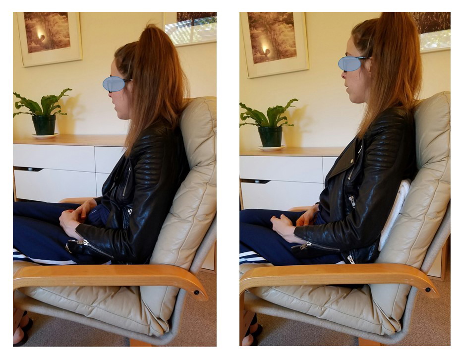 Figure 5 sitting with and without pillow